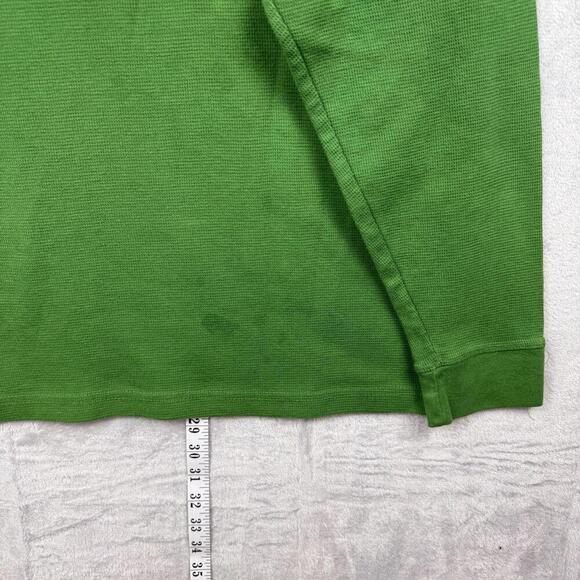 Y2K John Deere Green Long Sleeve Thermal Shirt Size L Logo Graphic Workwear Farm - Picture 4 of 6